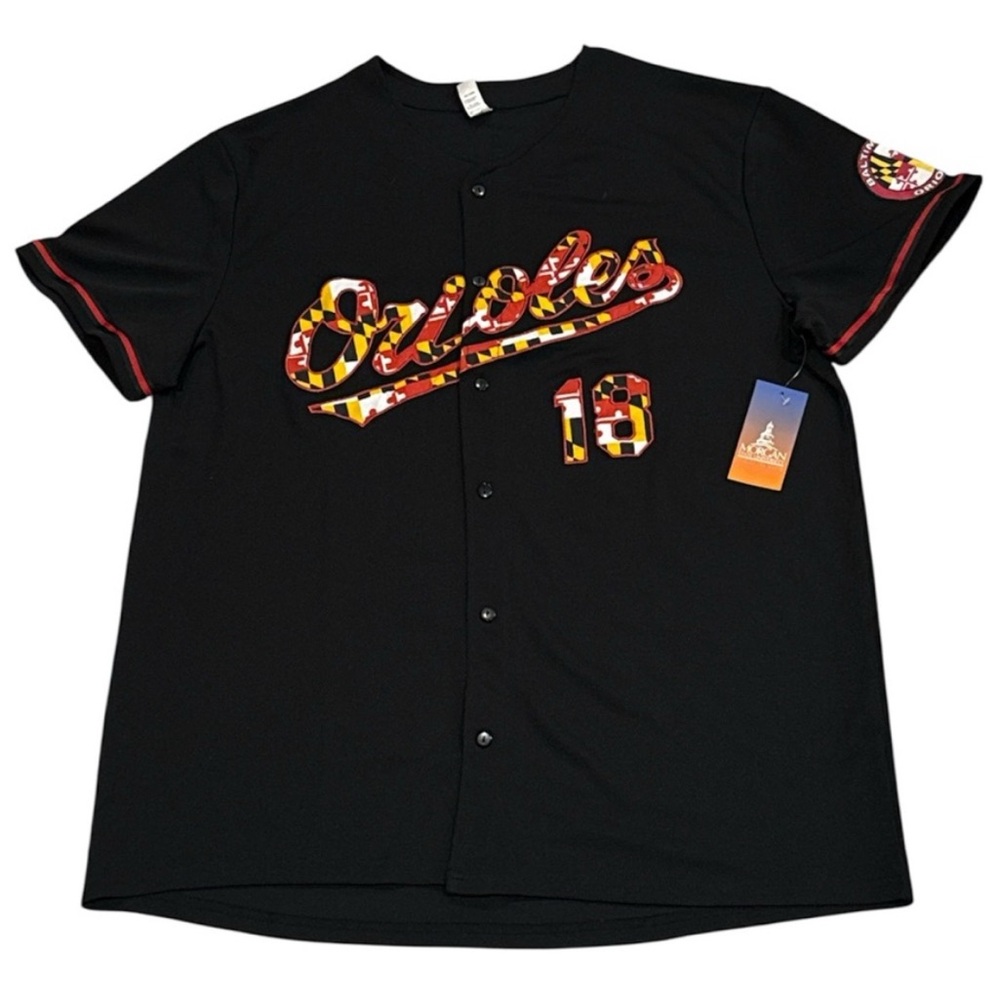 Baltimore Orioles Number 18 Maryland Flag Jersey